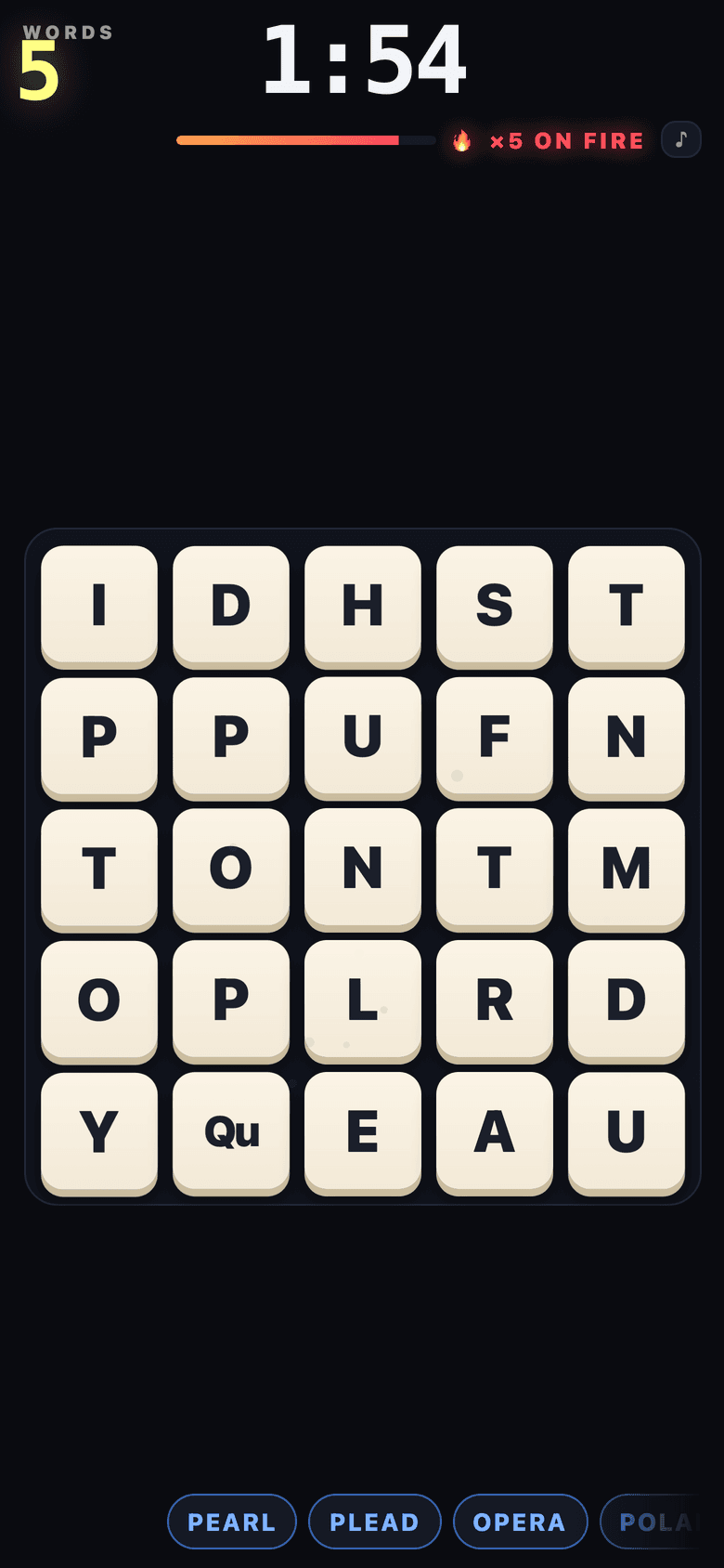 Squardle word drag game